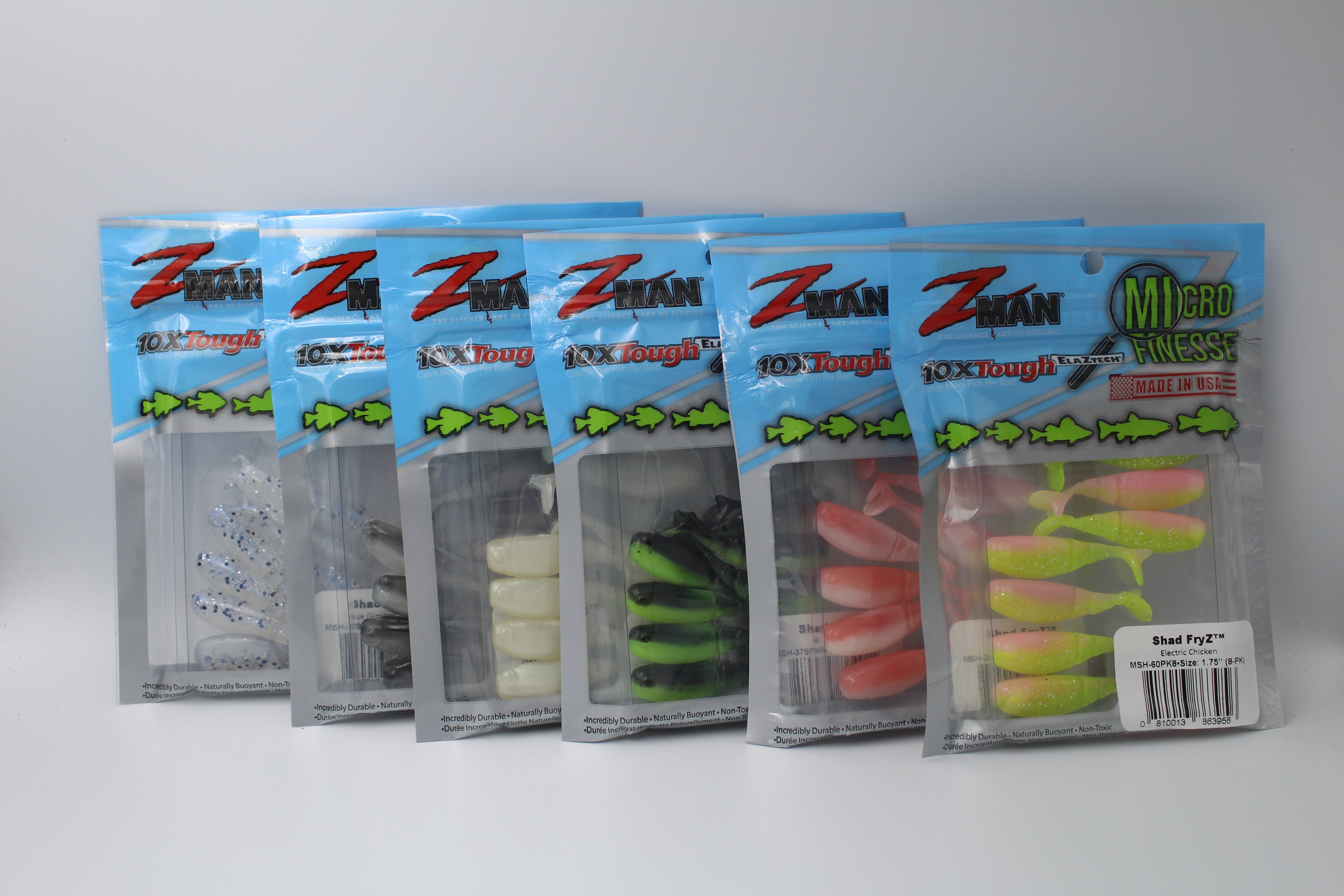 Z-Man Shad FryZ Soft Plastic Baits 1.75 8 Pack - קרמיקה אביב